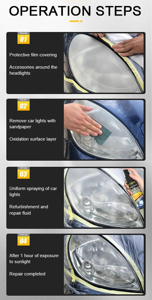 Headlight Restore Liquid Renovation Repair Liquid Car Detailing Headlight Lens Restorer Car Polish Cleaner Headlamp Repair